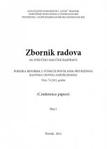 Zbornik radova - Poreska reforma u funkciji posticanja privrednog razvoja i novog zapošljavanja