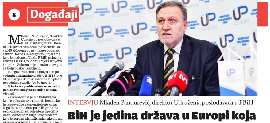 Intervju - Mladen Pandurević: BiH je jedina država u Europi koja nije poduzela nijednu mjeru na nacionalnom državnom nivou