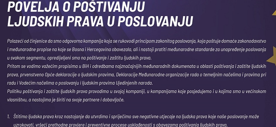 Povelja o poštivanju ljudskih prava u poslovanju