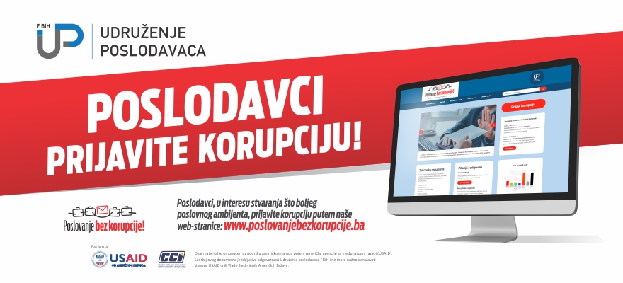 U funkciji web platforma za prijavu korupcije www.poslovanjebezkorupcije.ba  