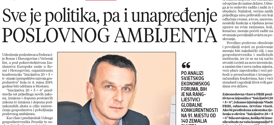 Ivan Pavković: Sve je politika, pa i unapređenje poslovnog ambijenta