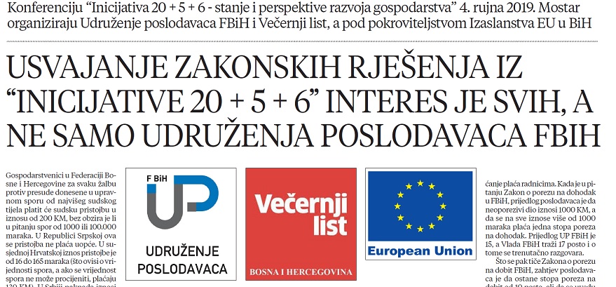 UPFBiH se opredijelilo za proaktivni pristup u rasterećenju privrede