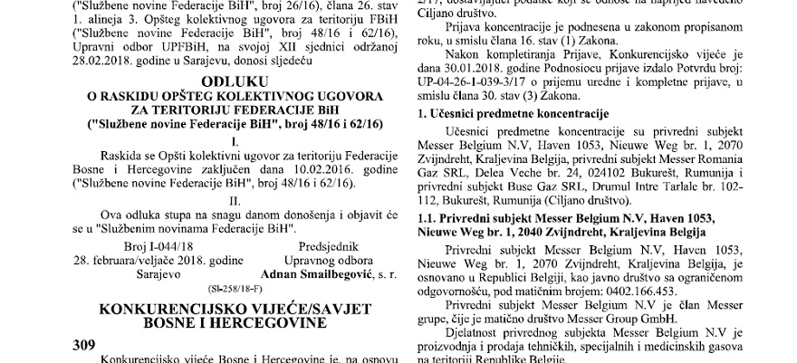 Objavljena Odluka o raskidu Općeg kolektivnog ugovora