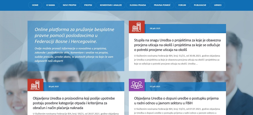 UPFBiH pokrenulo web stranicu za besplatnu pravnu pomoć članicama